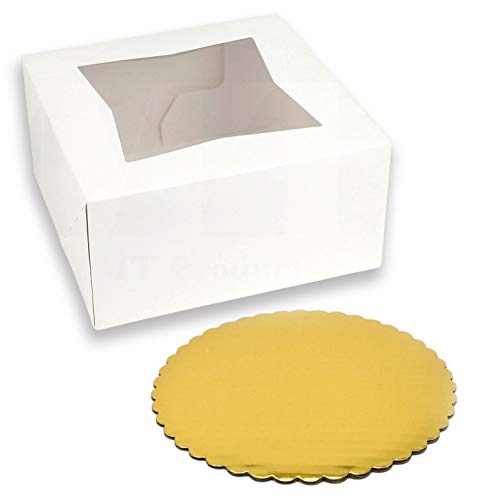 Its Just A Box Caja para Tartas con Tapa extraíble Color Blanco 25,4 cm 