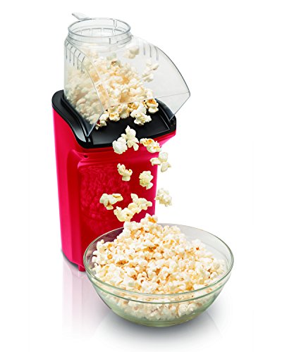 1200W de potencia Máquina de hacer palomitas de aire caliente Palomitero Tapa Removible Rojo Popcorn maker Sin Aceites 