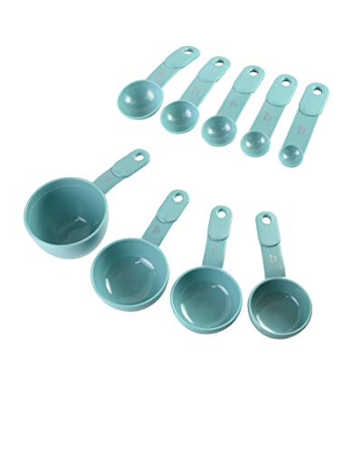 SDGDFXCHN Juego de tazas y cucharas medidoras de plástico para cocinar de 5 piezas 
